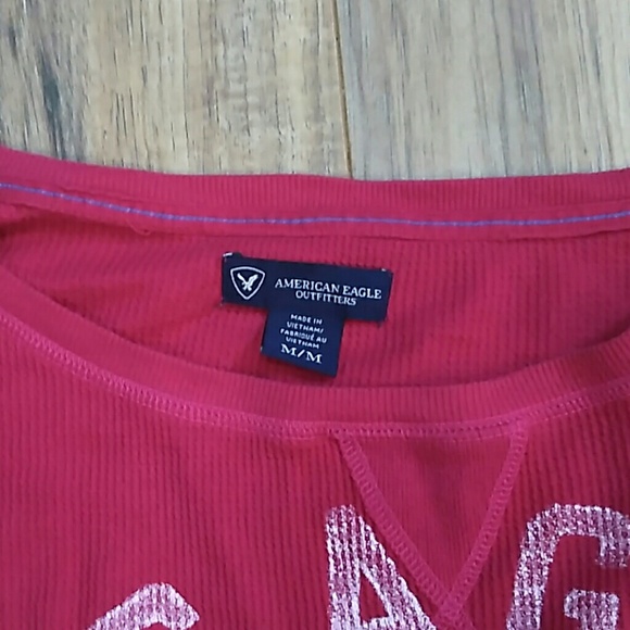 🎇SALE🎇 Americ Eagle Mid Sleeve Maroon Pink Shirt - Picture 4 of 5